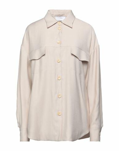 Soallure Woman Shirt Ivory Viscose, Polyester Cover