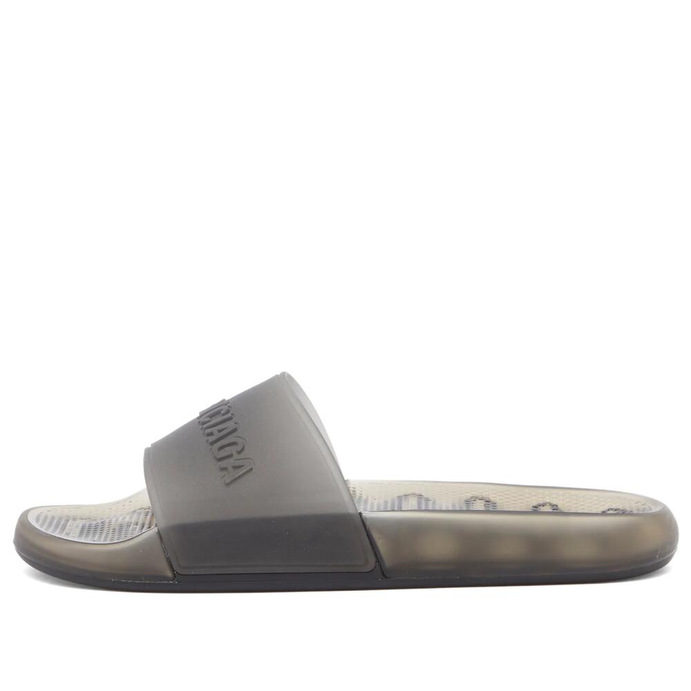 Balenciaga Men's Pool Slide in Black Cover