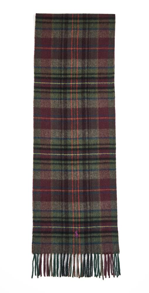 Polo Ralph Lauren Cashmere Blend Plaid Scarf Green Plaid Cover