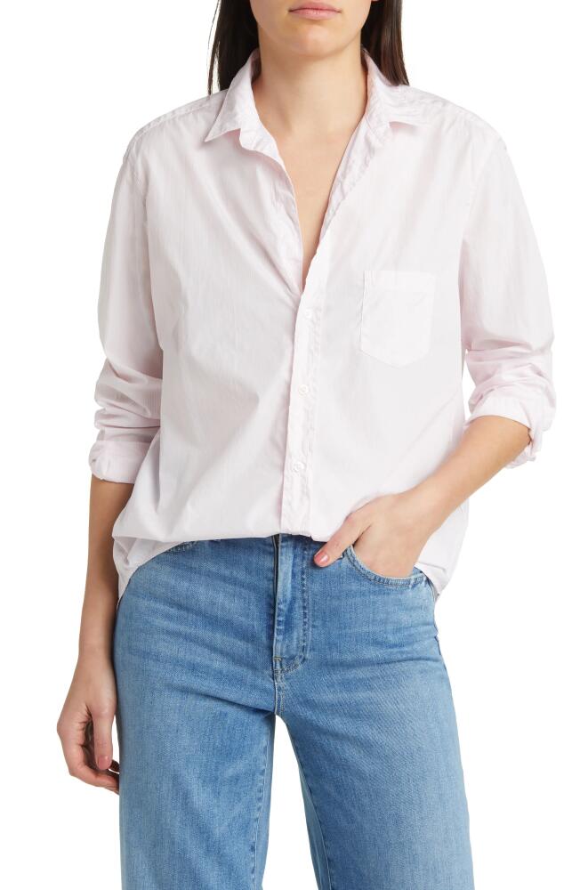 Frank & Eileen Eileen Relaxed Button-Up Shirt in Thin Pink Cover