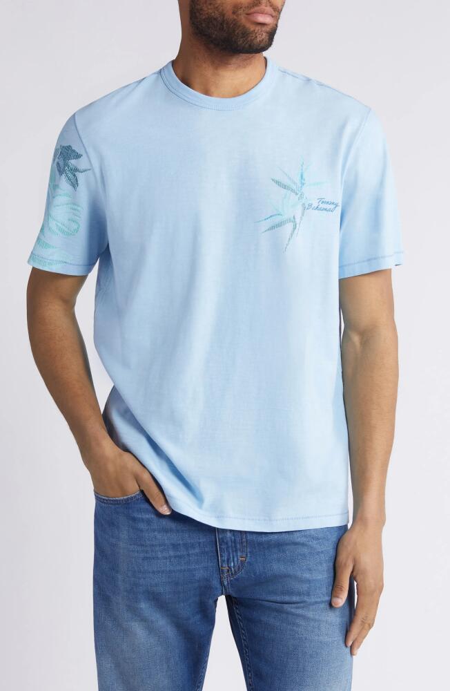 Tommy Bahama Blurred Vines Crewneck T-Shirt in Chambray Blue Cover