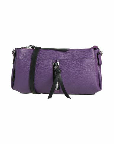 Rǝbelle Woman Cross-body bag Purple Leather Cover