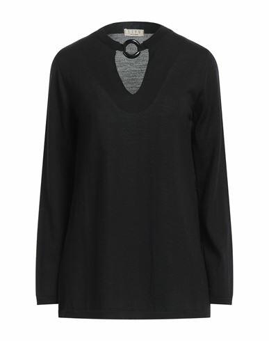 Siyu Woman Sweater Black Merino Wool Cover