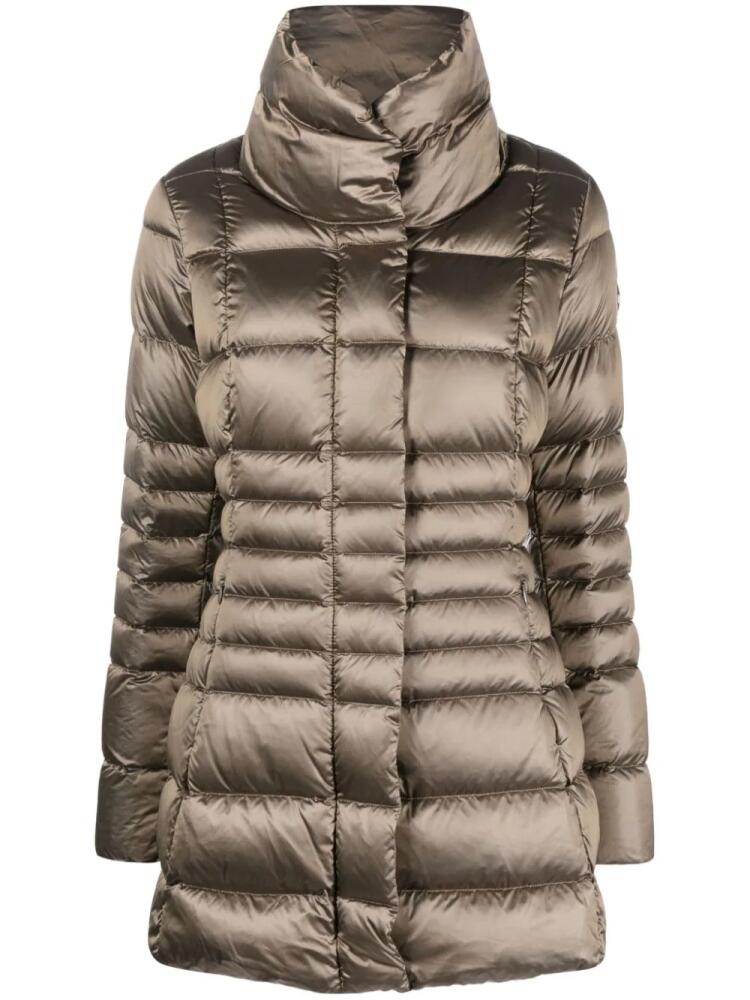 Colmar logo-patch quilted coat - Brown Cover