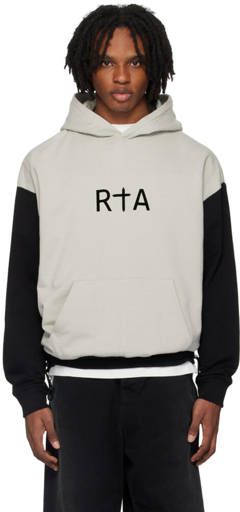 RTA Gray & Black Oversized Hoodie Cover