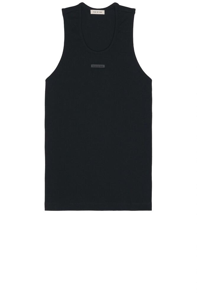 Fear of God Ribbed Tank in Black Cover