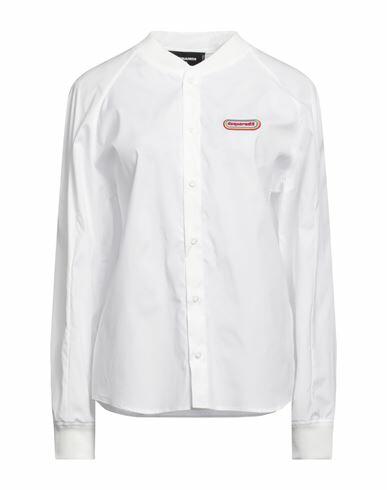 Dsquared2 Woman Shirt White Cotton, Elastane Cover