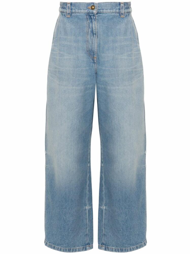 Palm Angels high-rise wide-leg jeans - Blue Cover