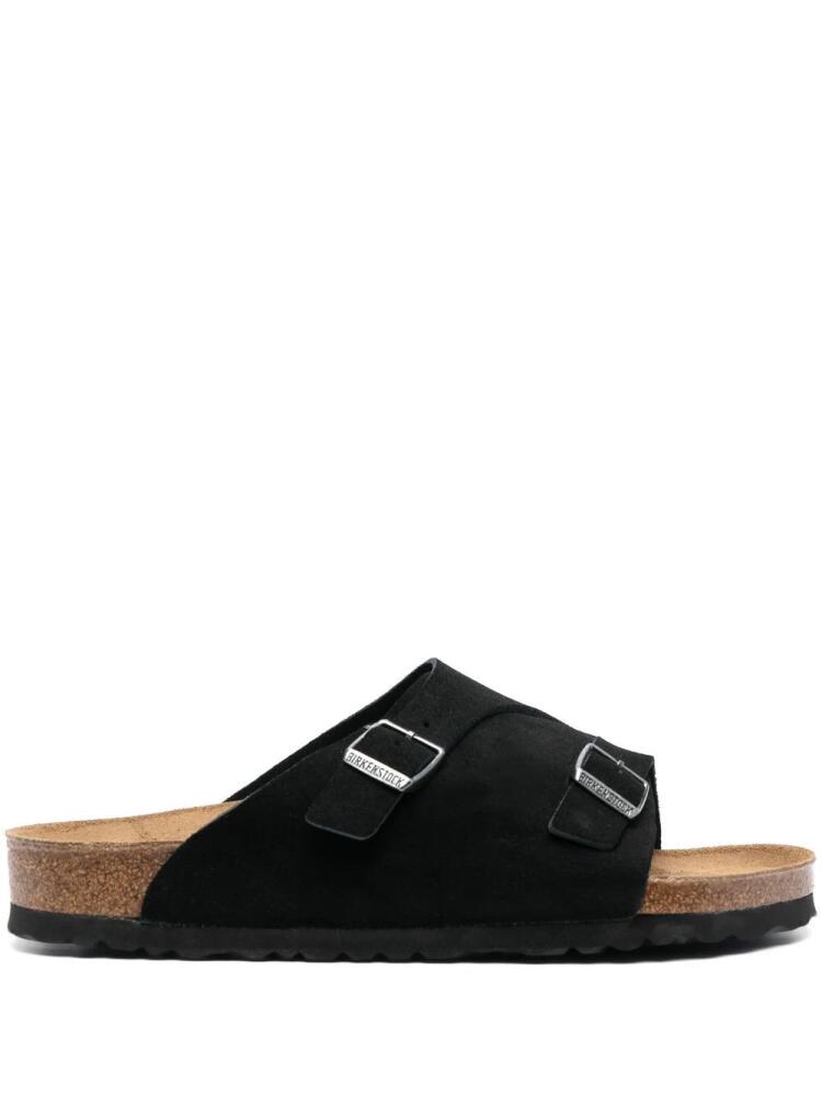 Birkenstock Zürich single-strap suede sandals - Black Cover