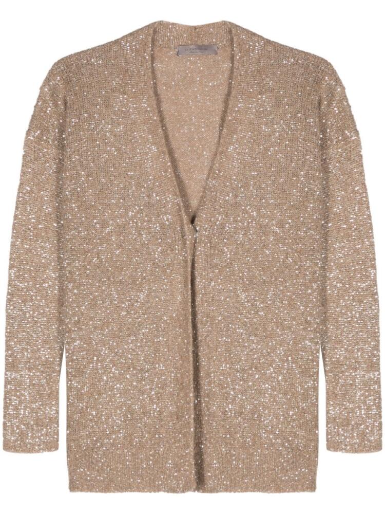 D.Exterior sequined cardigan - Neutrals Cover