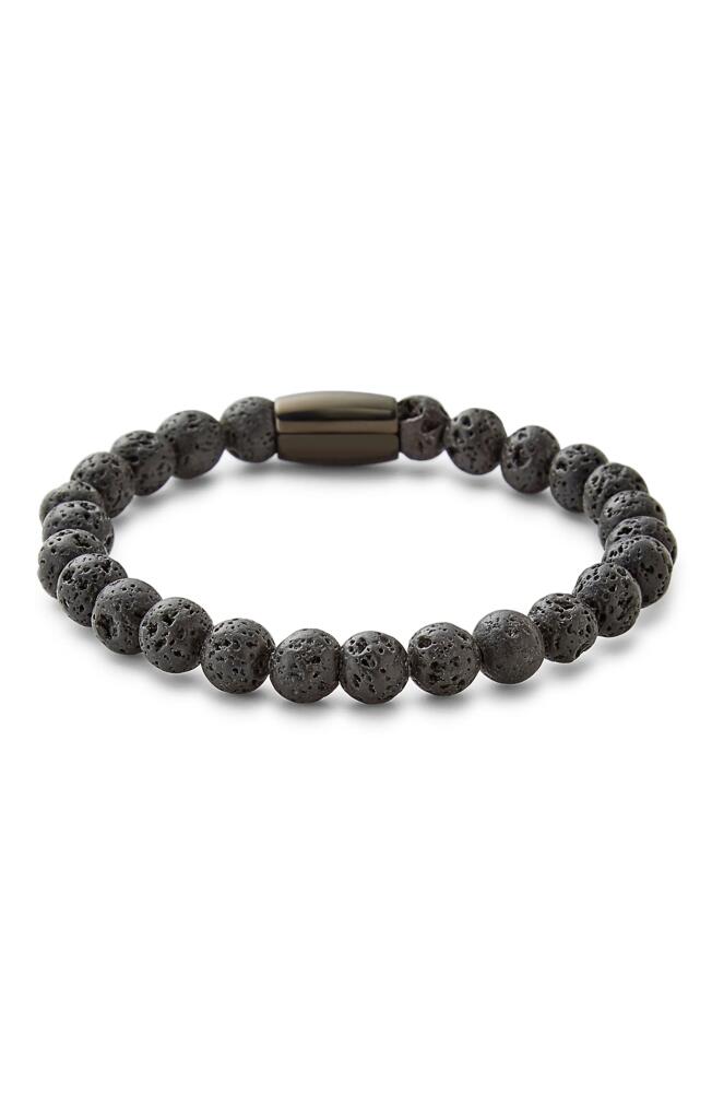 Brook and York Men's Lava Rock Bead Bracelet in Black Cover