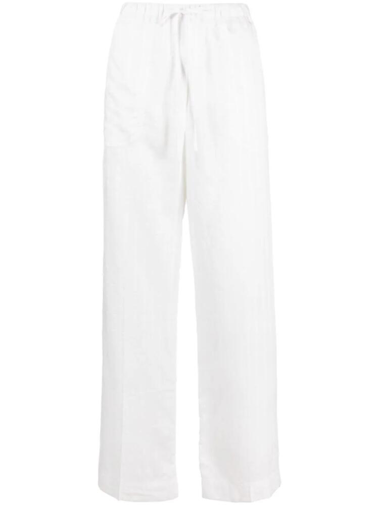 TOTEME drawstring straight-leg trousers - White Cover