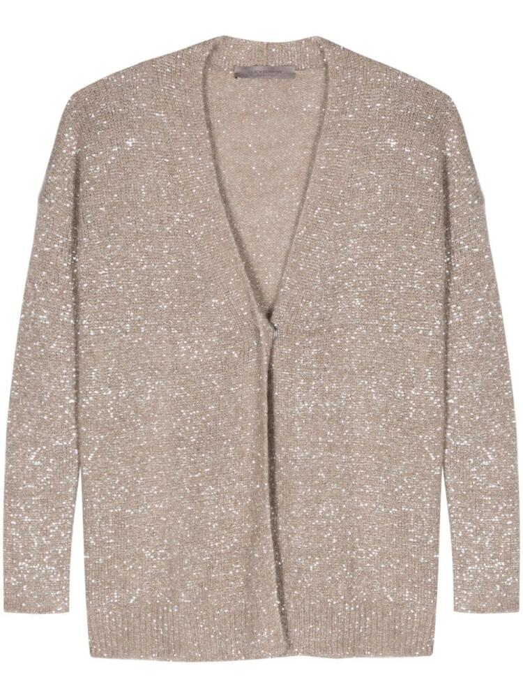 D.Exterior sequinned cardigan - Neutrals Cover