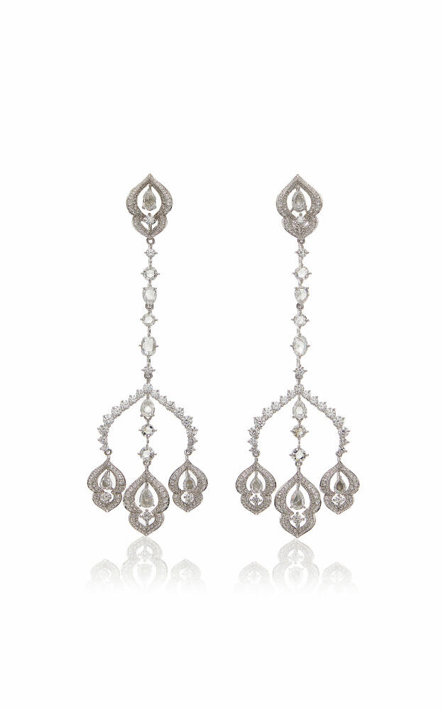 Harakh - Haveli 18K White Gold Diamond Earrings - White - Gifts For Her Cover