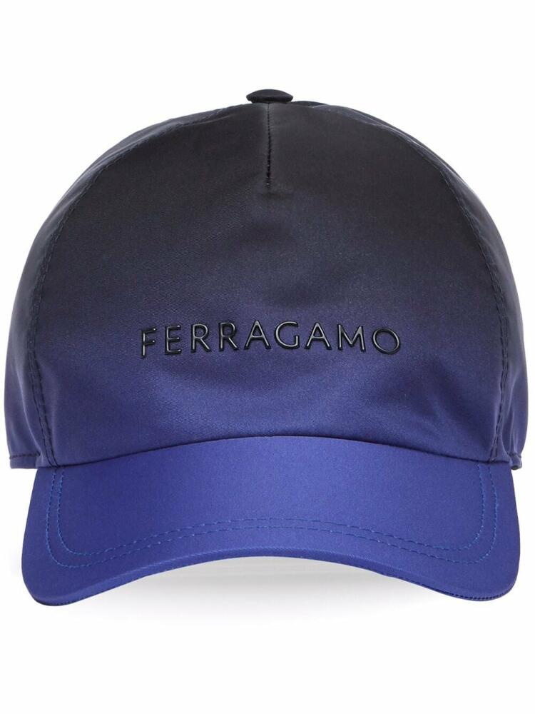 Ferragamo logo-appliqué cotton baseball cap - Blue Cover