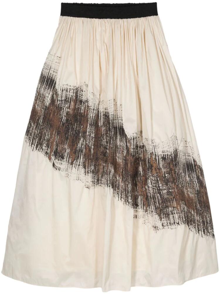 Gentry Portofino abstract-pattern maxi skirt - Neutrals Cover