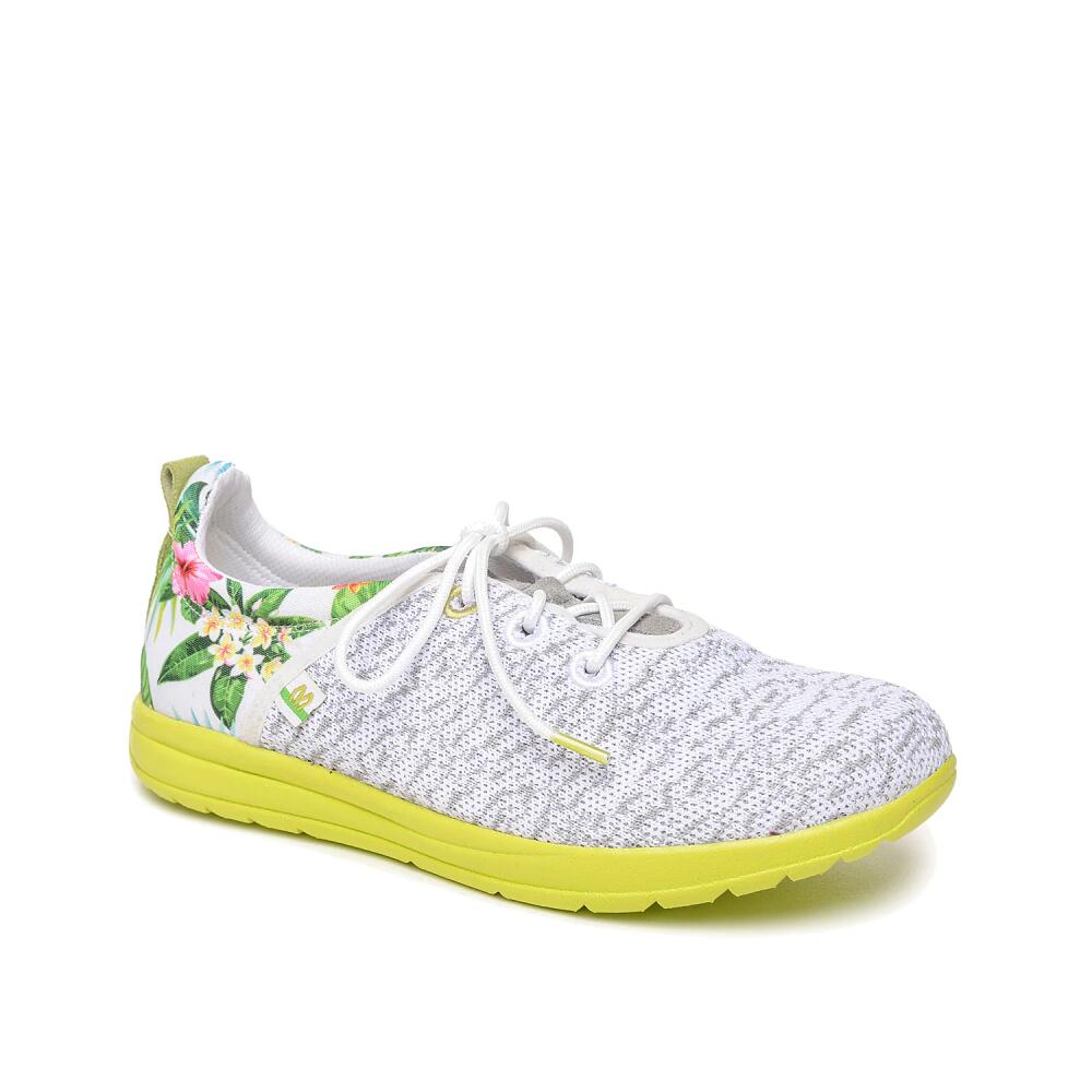 Minnetonka Eco Anew Sneaker | Women's | White Floral Print Cover