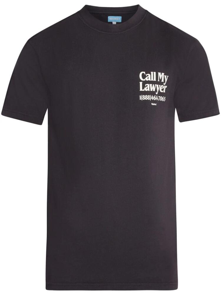 MARKET Call My Lawyer cotton T-shirt - Black Cover