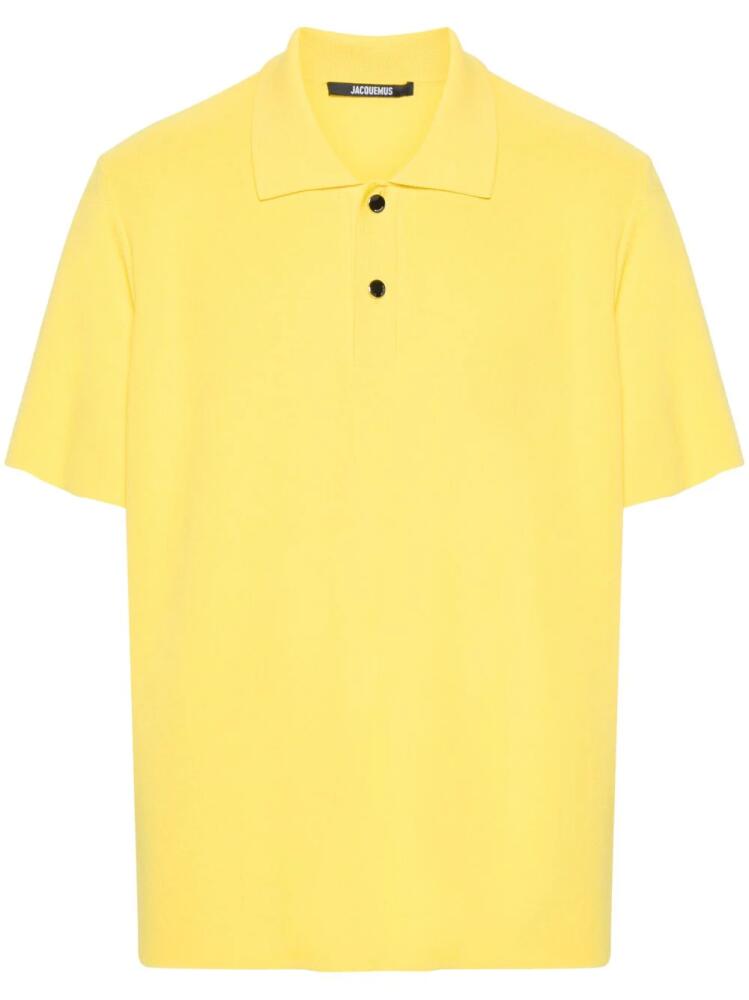 Jacquemus Le Polo Maille logo-embossed polo shirt - Yellow Cover