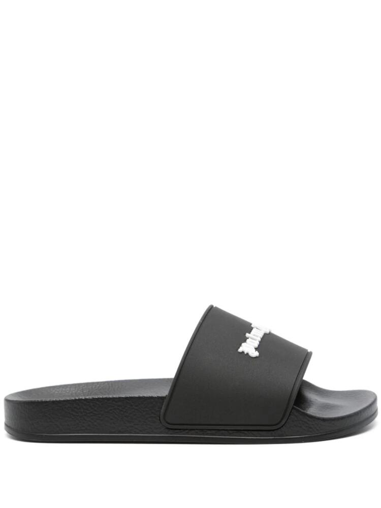 Palm Angels logo-embossed slides - Black Cover