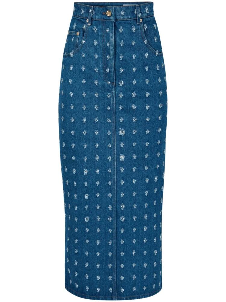 Nina Ricci distressed denim skirt - Blue Cover