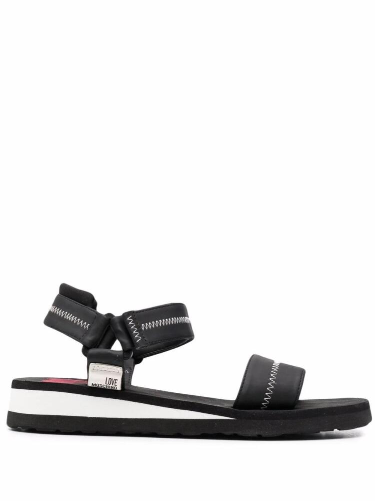 Love Moschino logo open-toe sandals - Black Cover