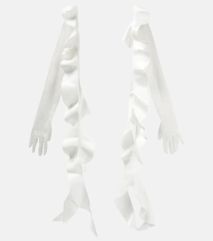 David Koma Lace gloves with ruffles Cover