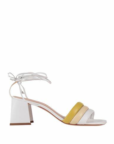 Miss Unique Woman Sandals White Leather Cover