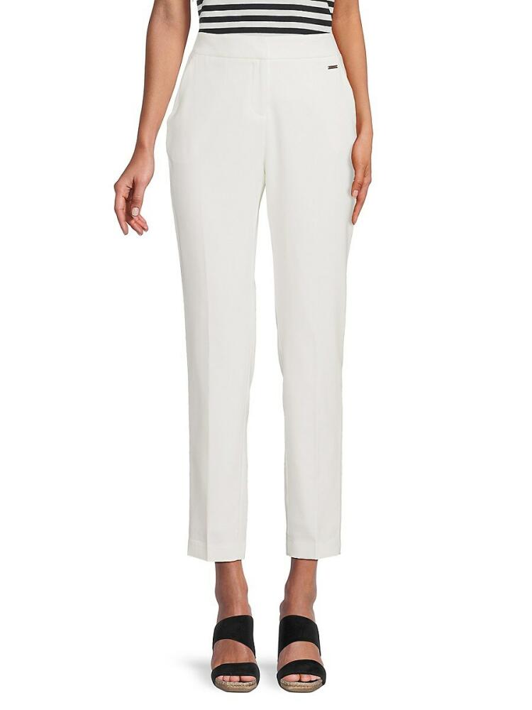 T Tahari Women's Slim Fit Trousers - White Star Cover