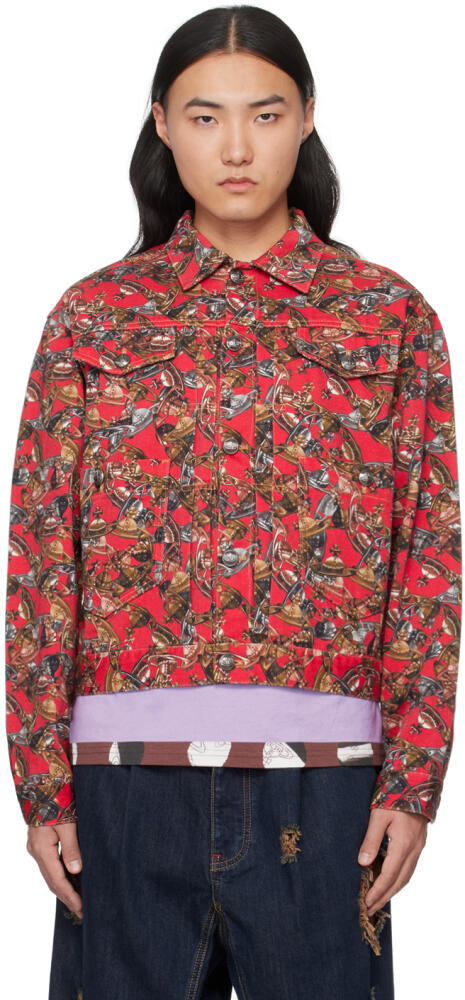 Vivienne Westwood Red Marlene Denim Jacket Cover