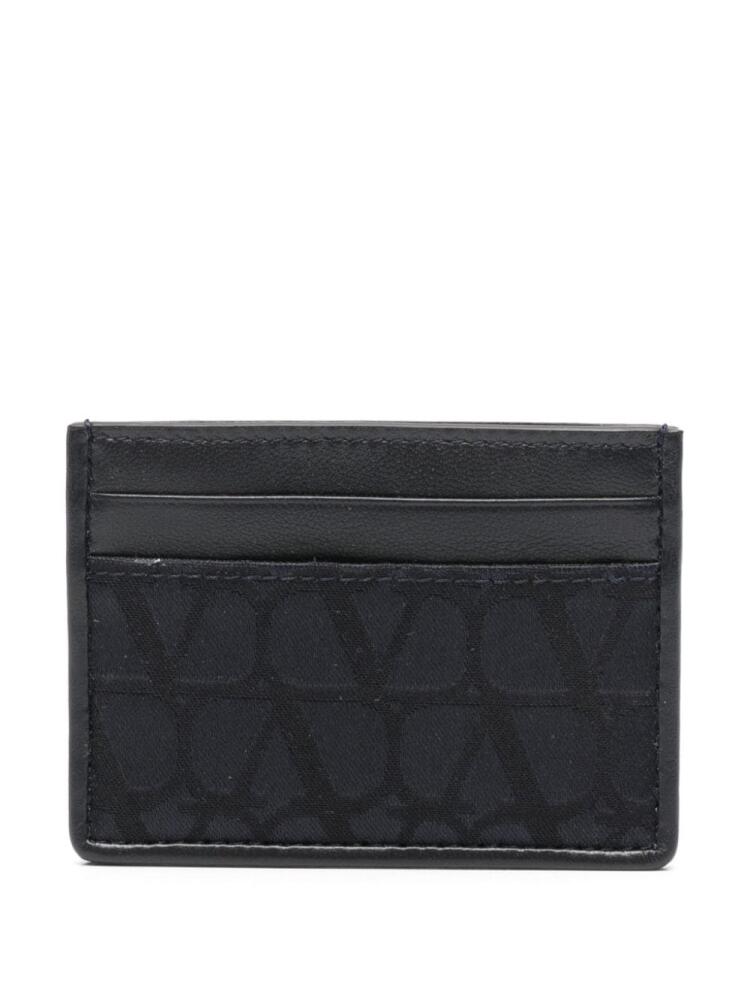 Valentino Garavani VLogo-jacquard cardholder - Blue Cover