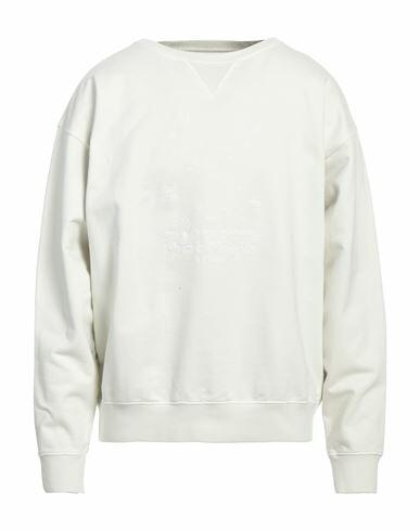 Maison Margiela Man Sweatshirt White Cotton, Elastane Cover