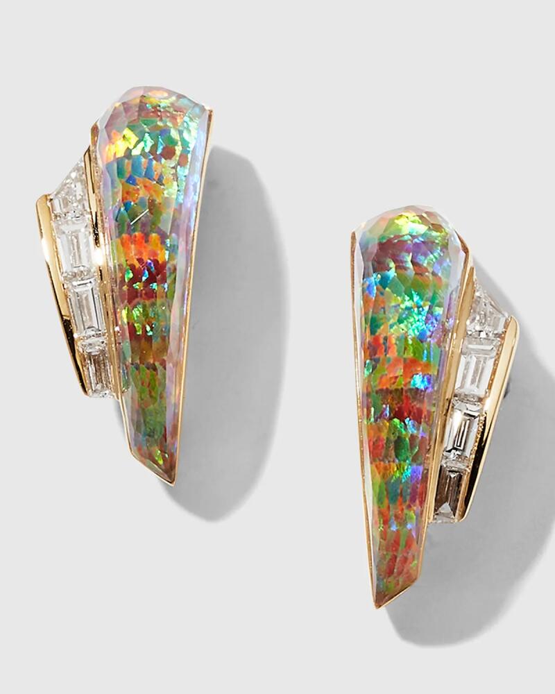 Stephen Webster Slimline Cuff Earrings with Fire Opalescent Quartz Cover