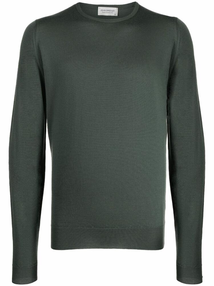 John Smedley Lundy crew-neck cotton sweatshirt - Green Cover