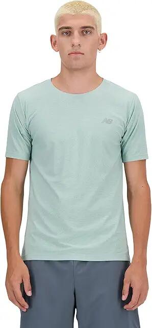 New Balance Athletics Jacquard T-Shirt (Salt Marsh) Men's Clothing Cover