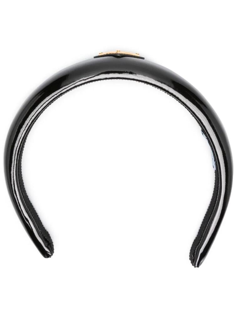 Prada enamel triangle-logo hairband - Black Cover