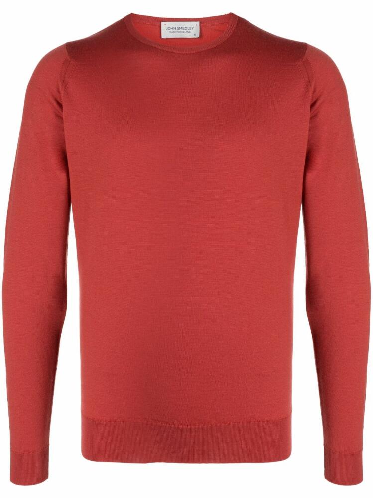 John Smedley Lundy crew-neck cotton sweatshirt - Red Cover