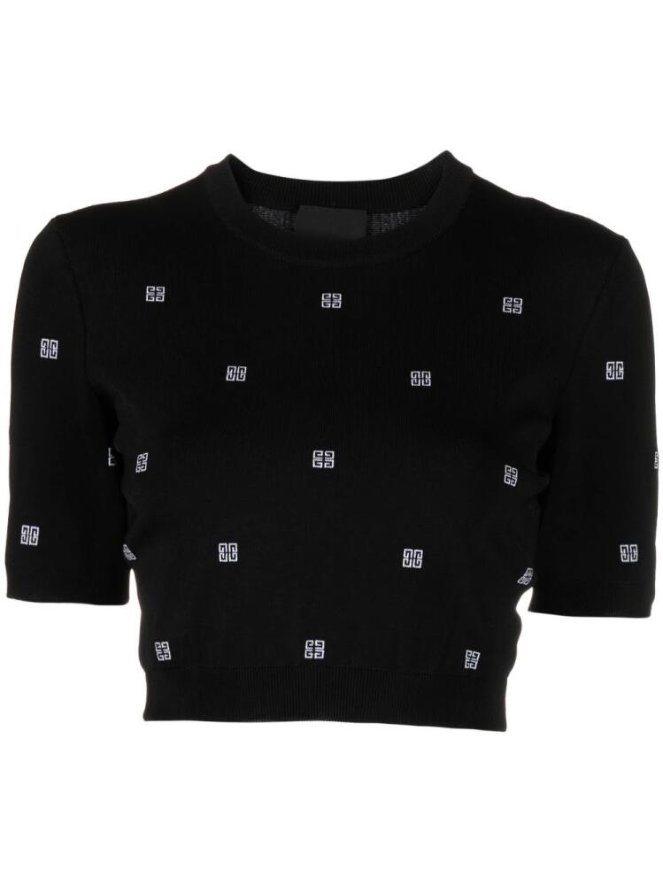 Givenchy 4G intarsia-knit cropped top - Black Cover