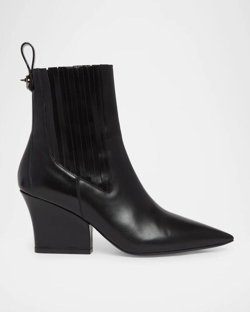 Valentino Garavani Lockette Leather Beatle Booties Cover