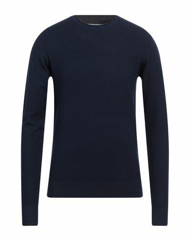 Yes Zee By Essenza Man Sweater Navy blue Viscose, Nylon Cover