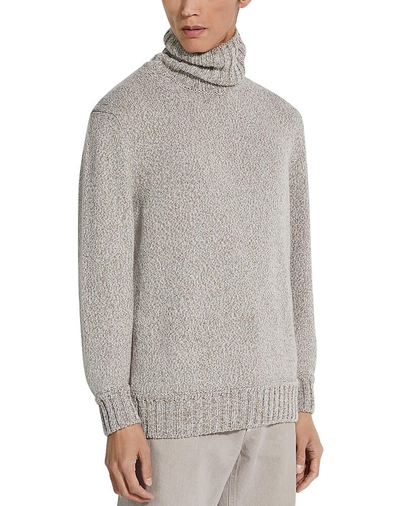 Zegna Melange Oasi Cashmere Turtleneck Sweater Cover