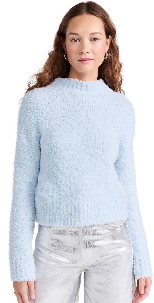 Enza Costa Cropped Mock Neck Sweater Powder Blue Cover