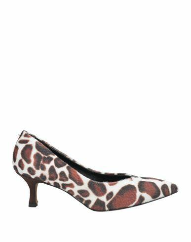 Giulia Neri Woman Pumps Brown Textile fibers Cover