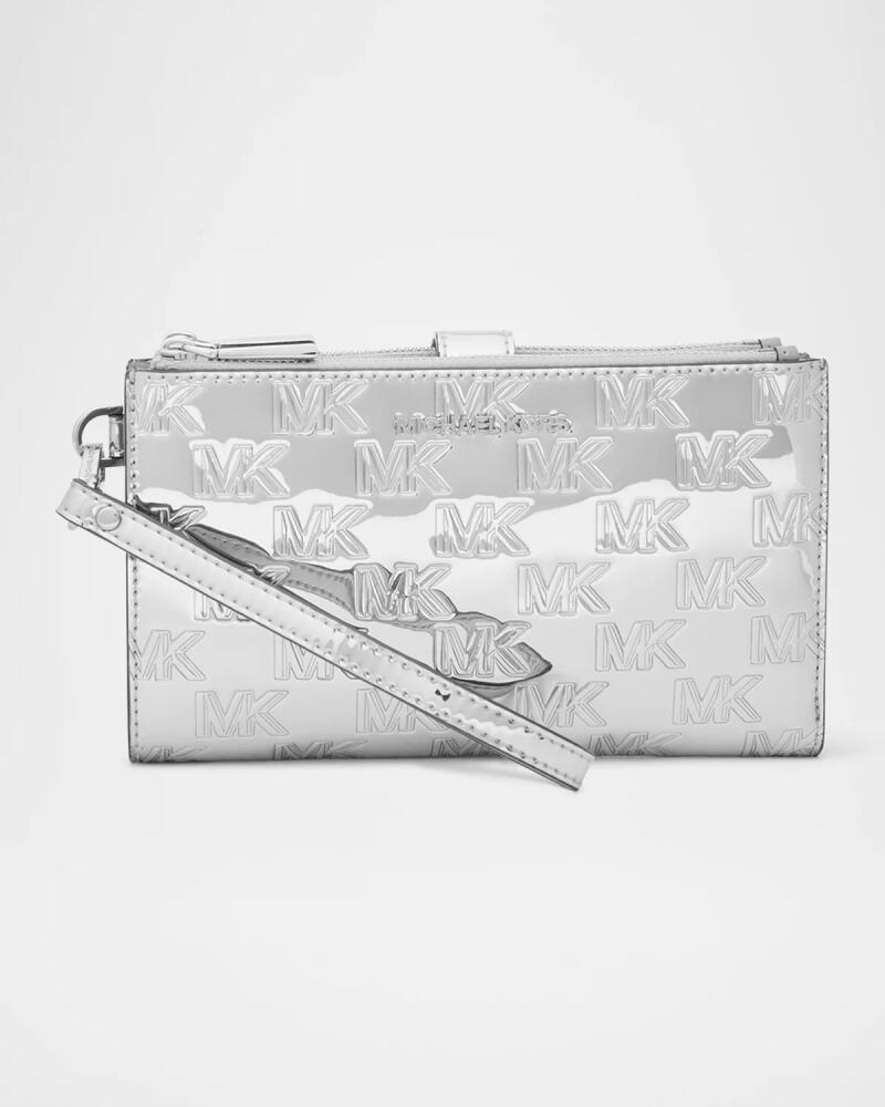 MICHAEL Michael Kors Jet Set Monogram Metallic Wristlet Cover