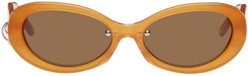 Justine Clenquet SSENSE Exclusive Orange Drew Sunglasses Cover