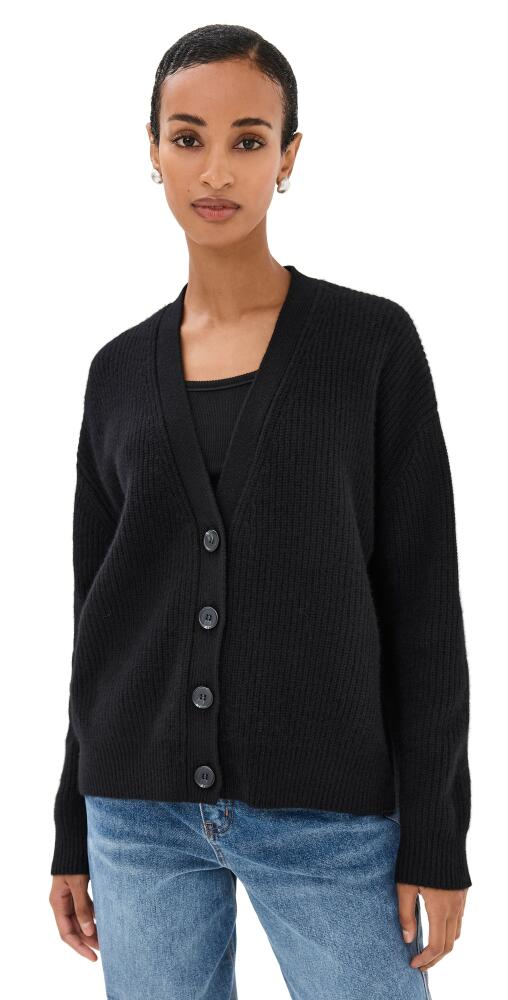 Jenni Kayne Cropped Cashmere Cocoon Cardigan Black Cover