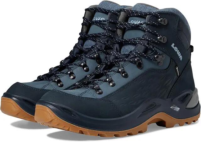 Lowa Renegade Warm GTX Mid (Navy/Ice Blue) Women's Shoes Cover