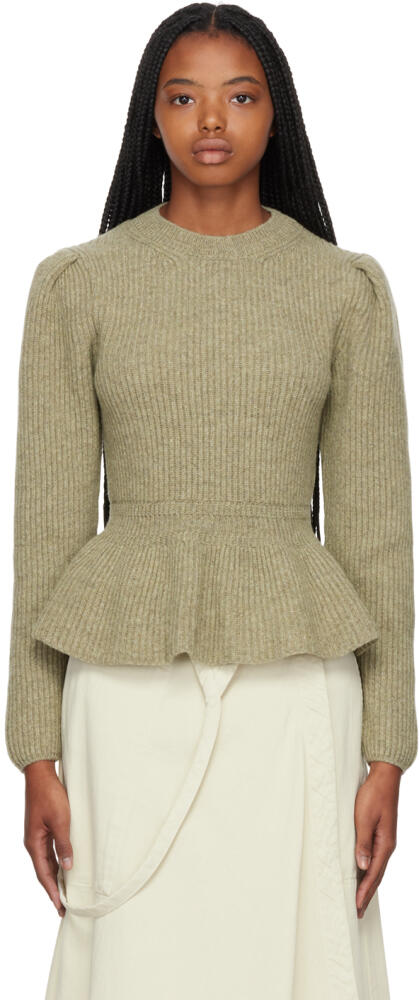 LEMAIRE Green Peplum Sweater Cover