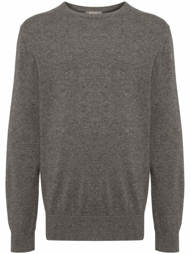 N.Peal Oxford round-neck jumper - Neutrals Cover