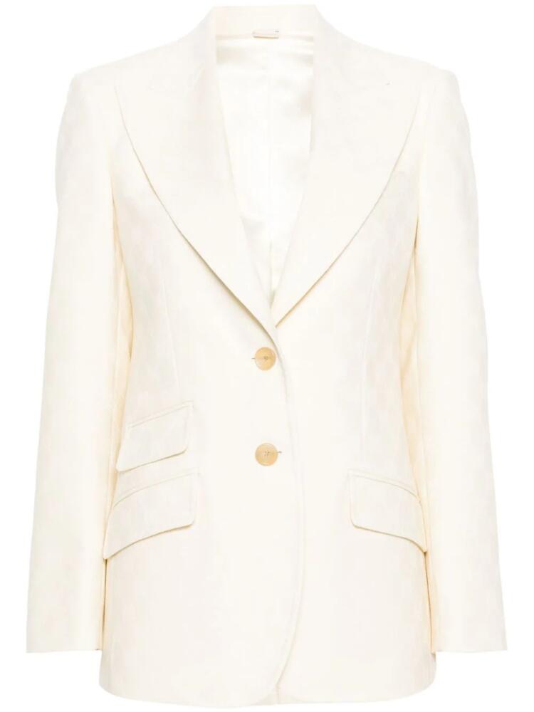 Gucci single-breast wool blazer - Neutrals Cover